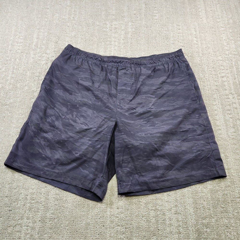 Chubbies Shorts Men Large 7" Camo Performance Lined 2 In 1 Tiger Stripe Gray
